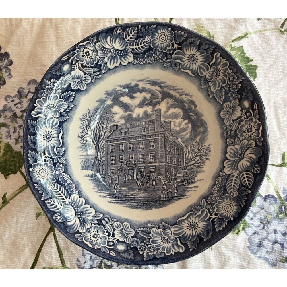 Liberty Blue By STAFFORDSHIRE 8" Round Ironstone Bowl England